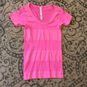 Lululemon pink Swiftly tech short sleeve top